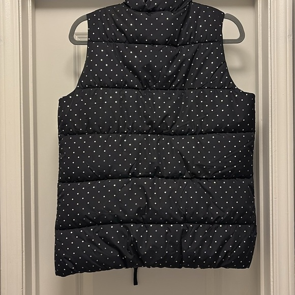Old Navy black vest with white polka dots zip-up - Picture 6 of 6